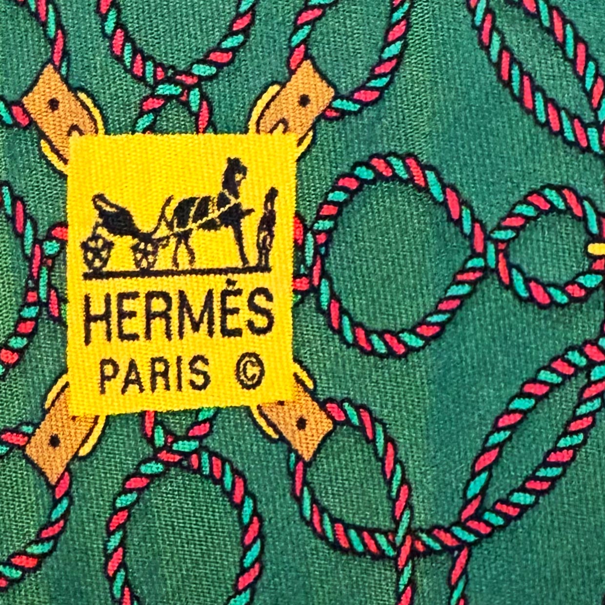 H- VERT Bracelet - Hermes® Silk & 18K plated donut