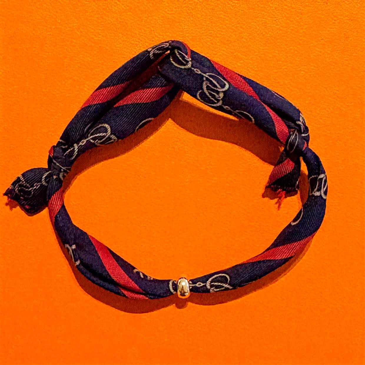 H-Bracelet - Hermes® Silk & 18K plated donut