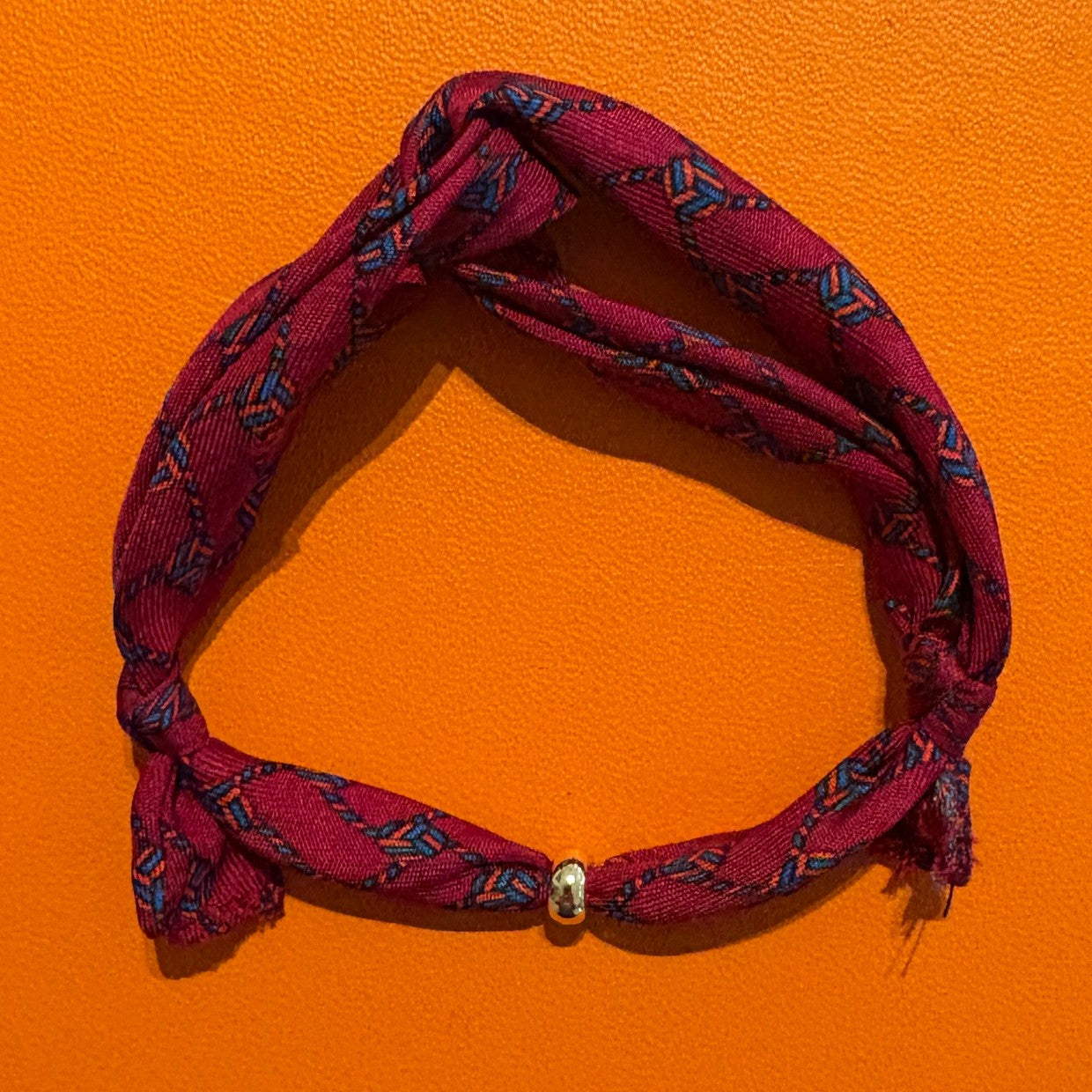 H-Bracelet - Hermes® Silk & 18K plated donut