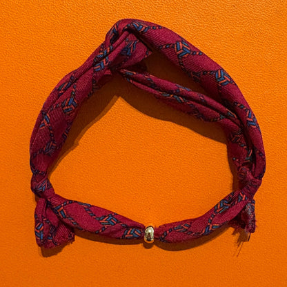 H-Bracelet - Hermes® Silk & 18K plated donut