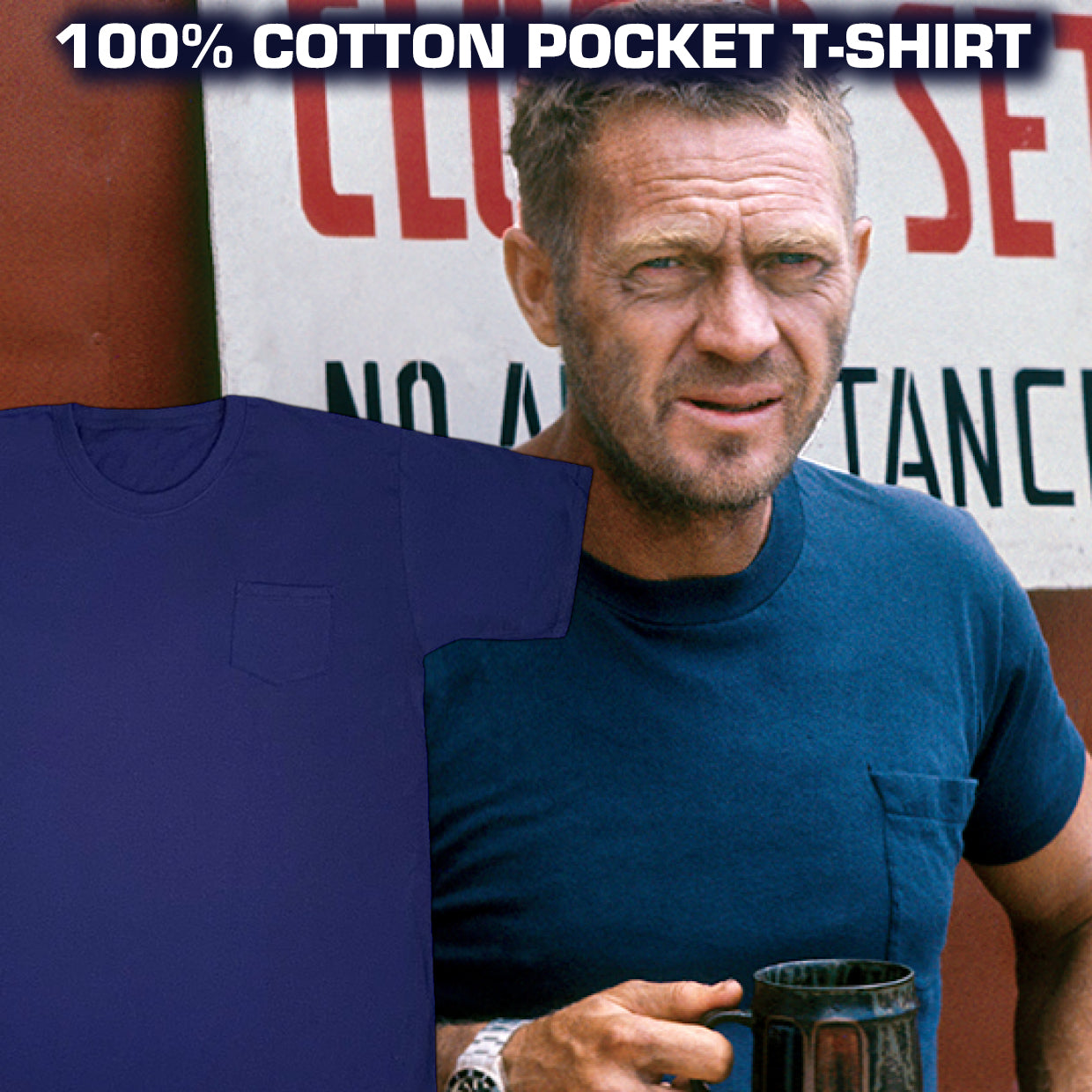 POCKET TEE BLUE